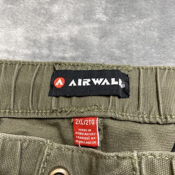 Air Walk Cargo Pants Men’s Size 2XL Green Elastic Waist Cuffed Pants Skater - Picture 8 of 11